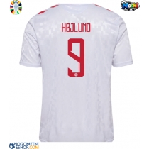 Moški Nogometni dresi Danska Rasmus Hojlund #9 Gostujoči EP 2024 Kratek Rokav